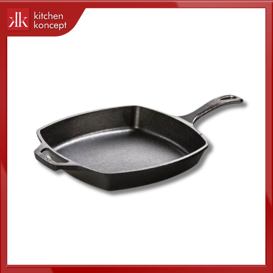 Chảo gang hình vuông Lodge 26cm chính hãng
