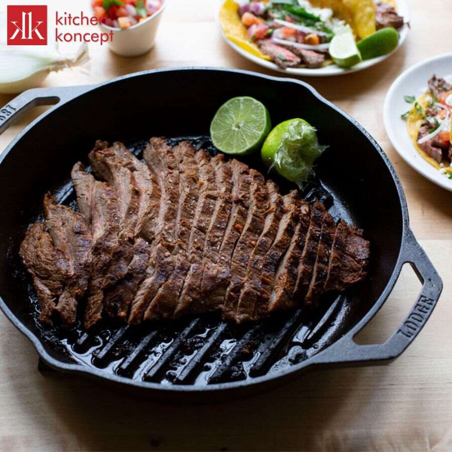 Chảo gang nướng nguyên khối
