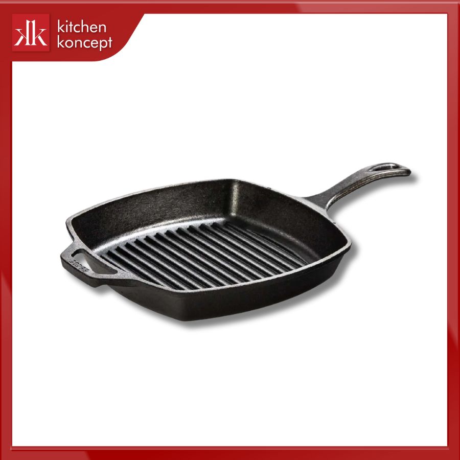 Chảo gang nướng Lodge hình vuông 26.67cm chính hãng