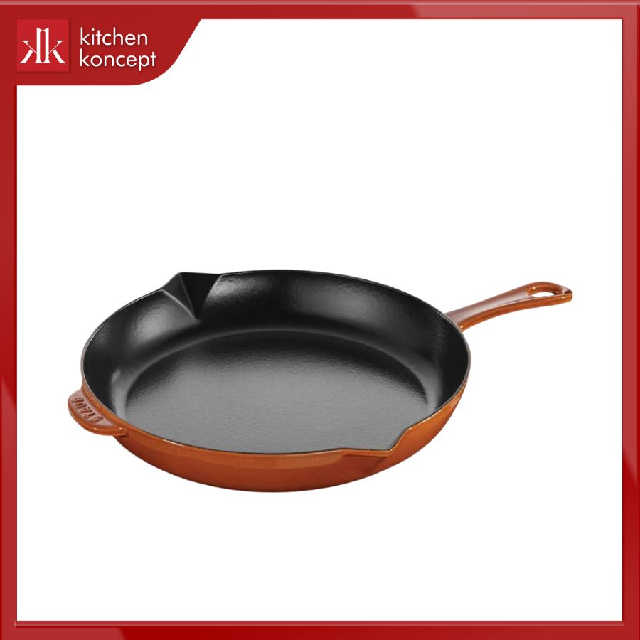 Chảo gang tròn STAUB màu nâu vàng 30cm chính hãng