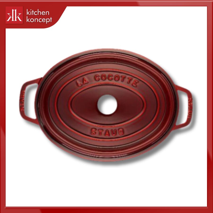 nồi gang oval STAUB màu đỏ lựu chính hãng