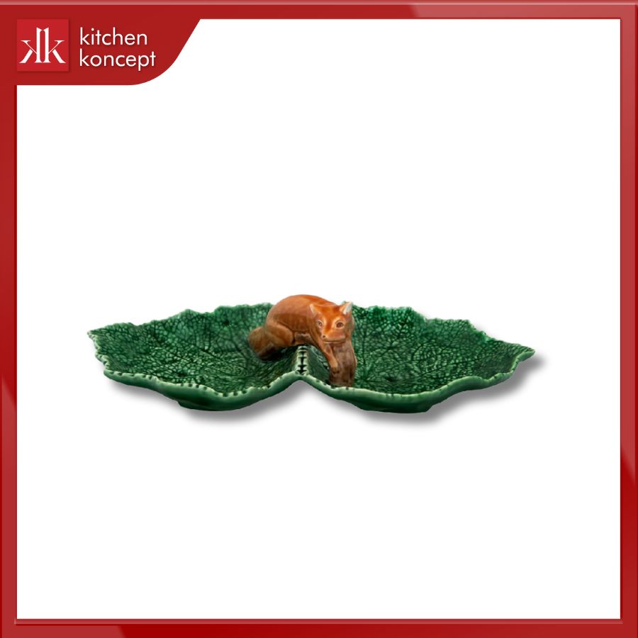 Đĩa lá đôi (con cáo) BORDALLO - 37cm chính hãng