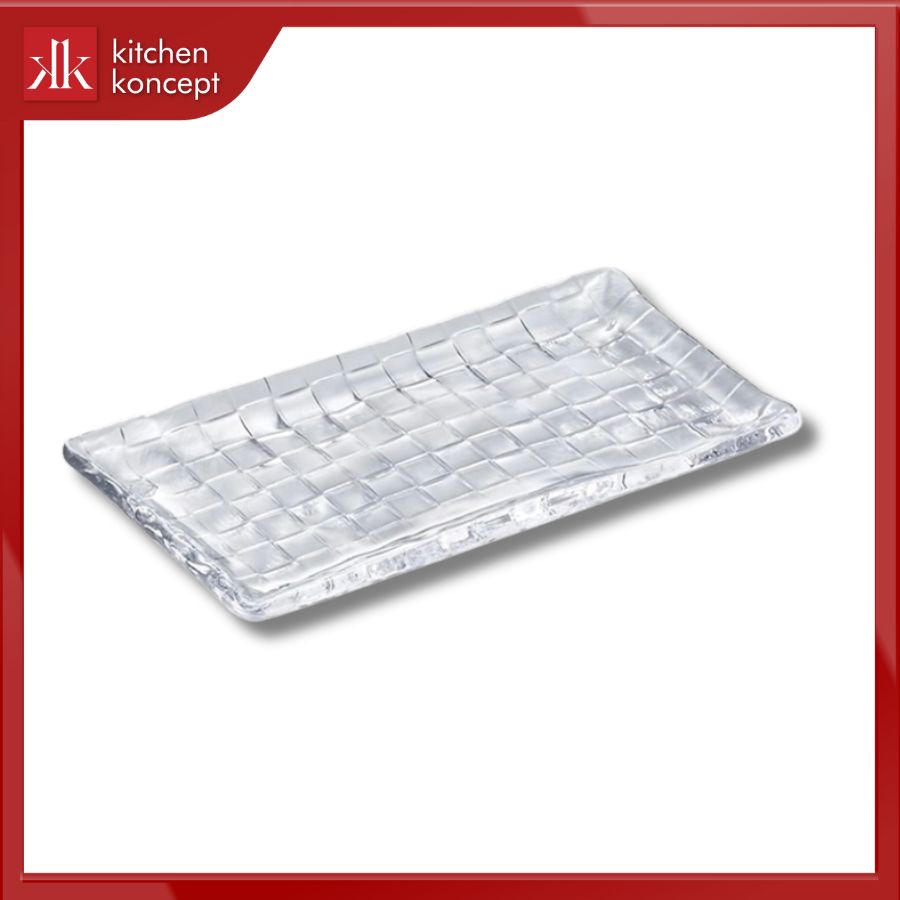 Đĩa thủy tinh hình chữ nhật Double F Aderia - 30cm