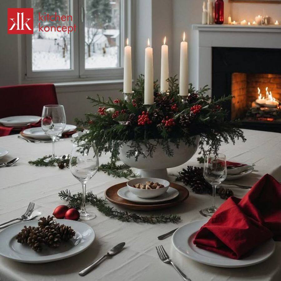 Gợi ý trang trí bàn ăn dịp Noel