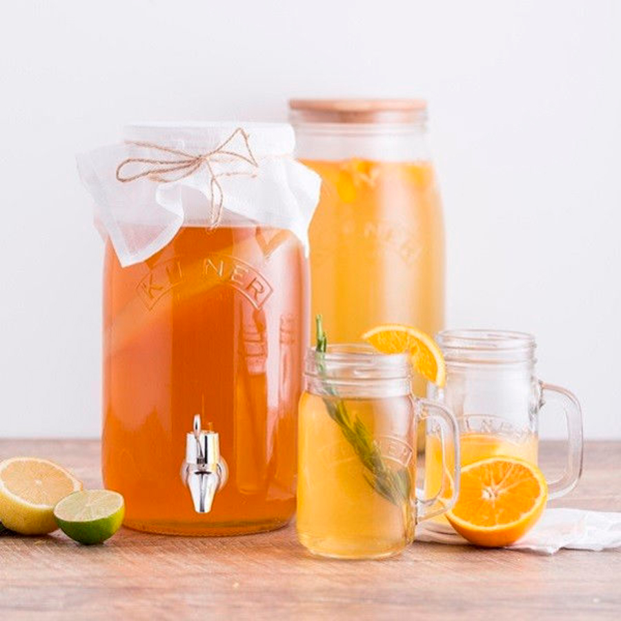 Bộ dụng cụ Kilner Kombucha đầy đủ dụng cụ để pha chế và thưởng thức trà Kombucha