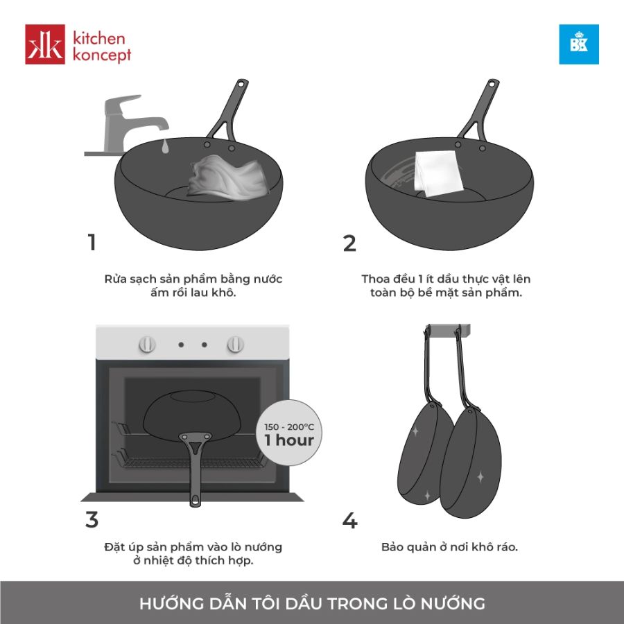 Hướng dẫn tôi dầu chảo trong lò nướng