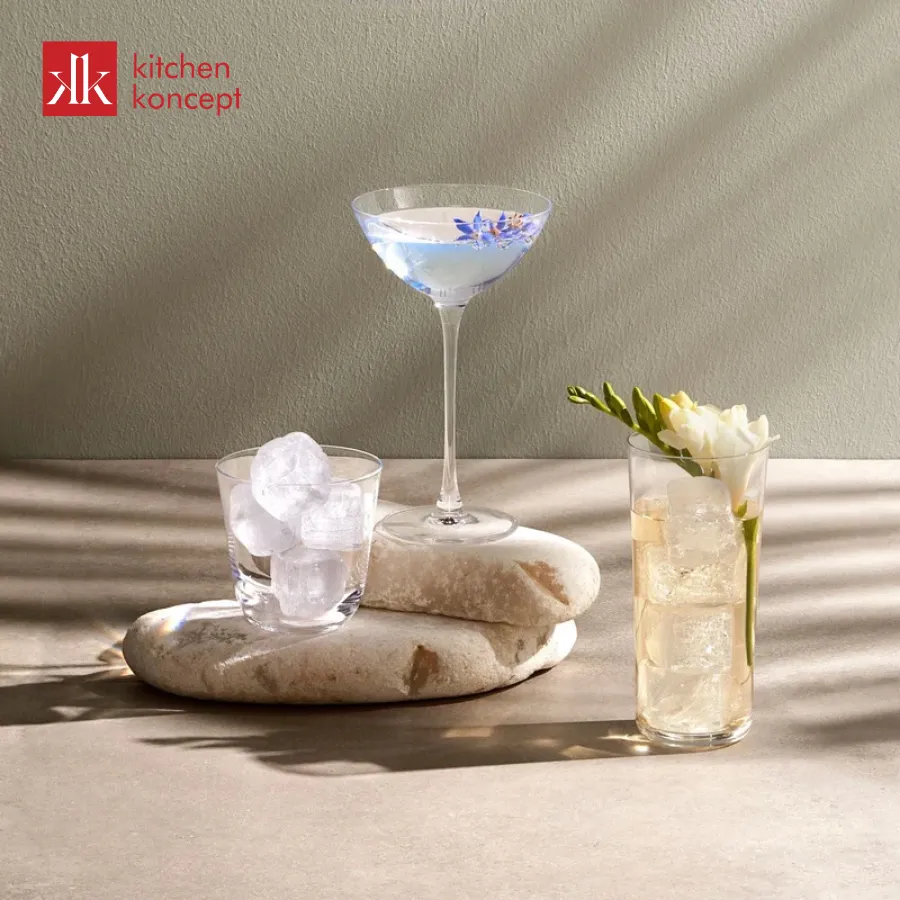 Kiểu dáng ly highball phù hợp cho nhiều không gian
