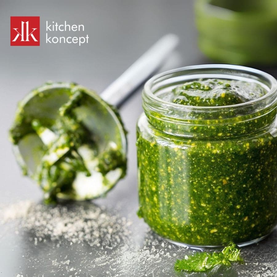 Xay nhuyễn hỗn hợp Sốt Pesto