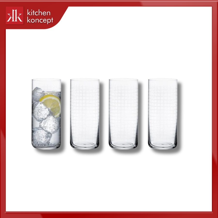 Bộ 4 ly Long Drink Finesse Grid NUDE