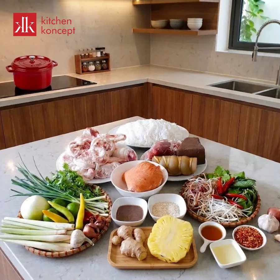 Nguyên liệu tươi ngon giúp tạo nên hương vị chuẩn vị