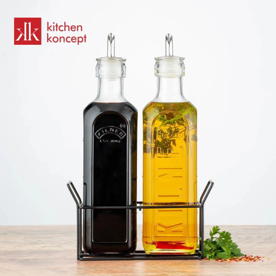Lưu ý vệ sinh và sử dụng Bộ bình thủy tinh đựng dầu Kilner 3 món