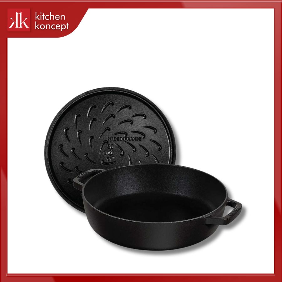chảo gang Chistera STAUB màu đen