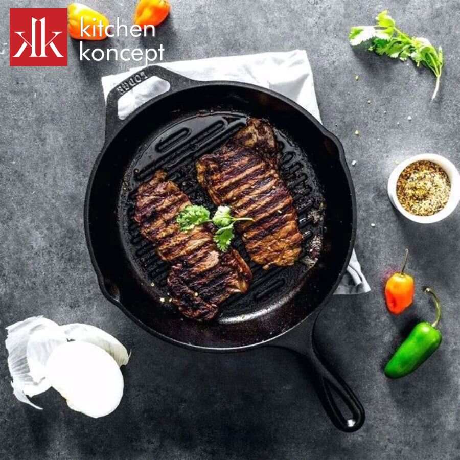 Lưu ý vệ sinh và sử dụng chảo gang nướng Lodge 26.04cm
