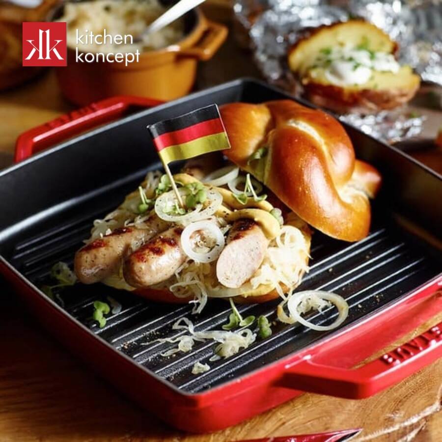chảo gang nướng Staub