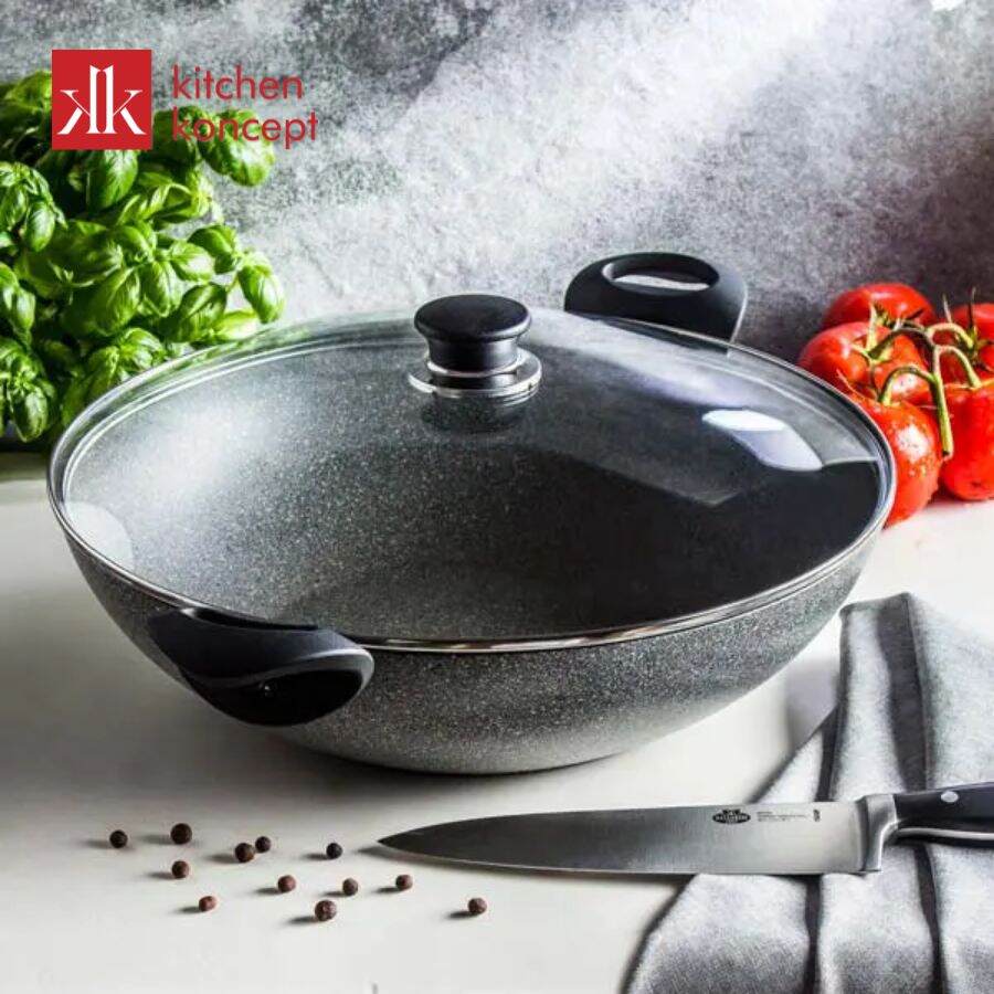 Lưu ý sử dụng Chảo Wok nhôm chống dính nắp kính Ferrara