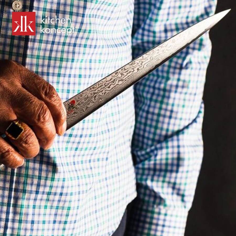 Lưu ý vệ sinh và sử dụng dao Miyabi Sujihiki 5000FCD 24cm