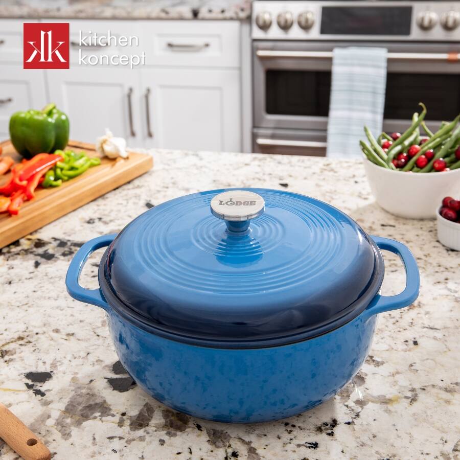 nồi gang tráng men Caribbean Blue