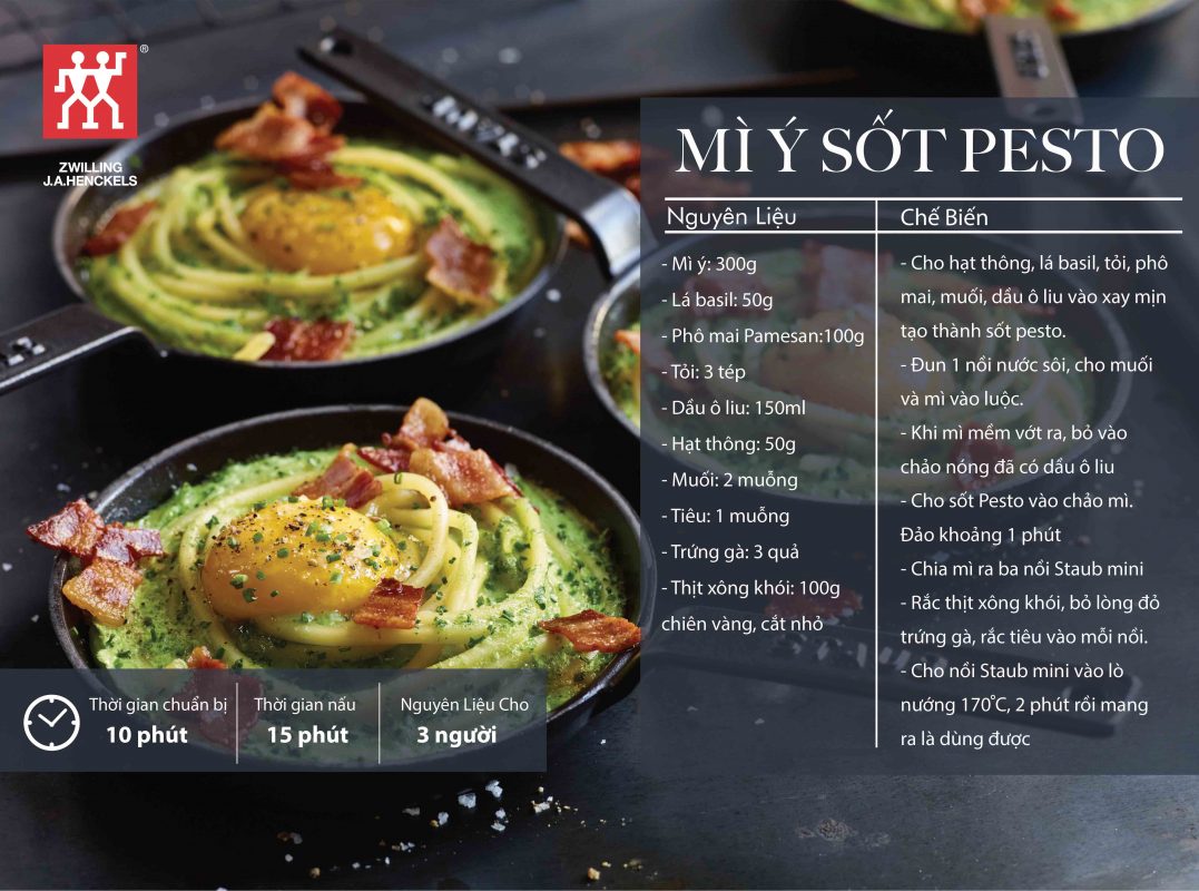 Mì Ý sốt Pesto