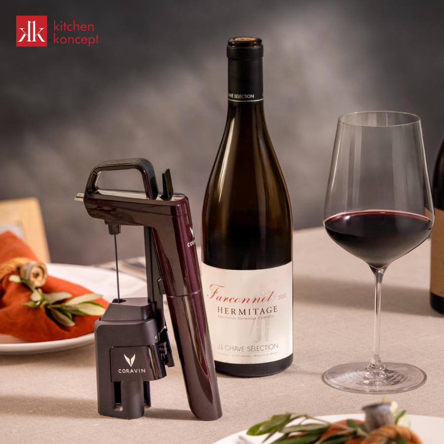 Bộ dụng cụ chiết rượu Coravin Timeless Six+ Hermitage Red 14 món