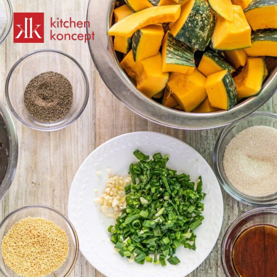 Nguyên liệu cần chuẩn bị trước khi nấu canh bí đỏ không thịt