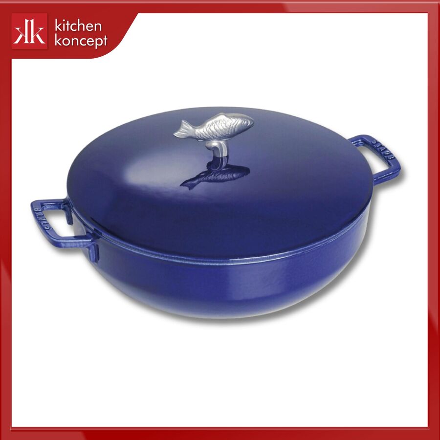 Nồi gang Bouillabaisse STAUB màu xanh đen