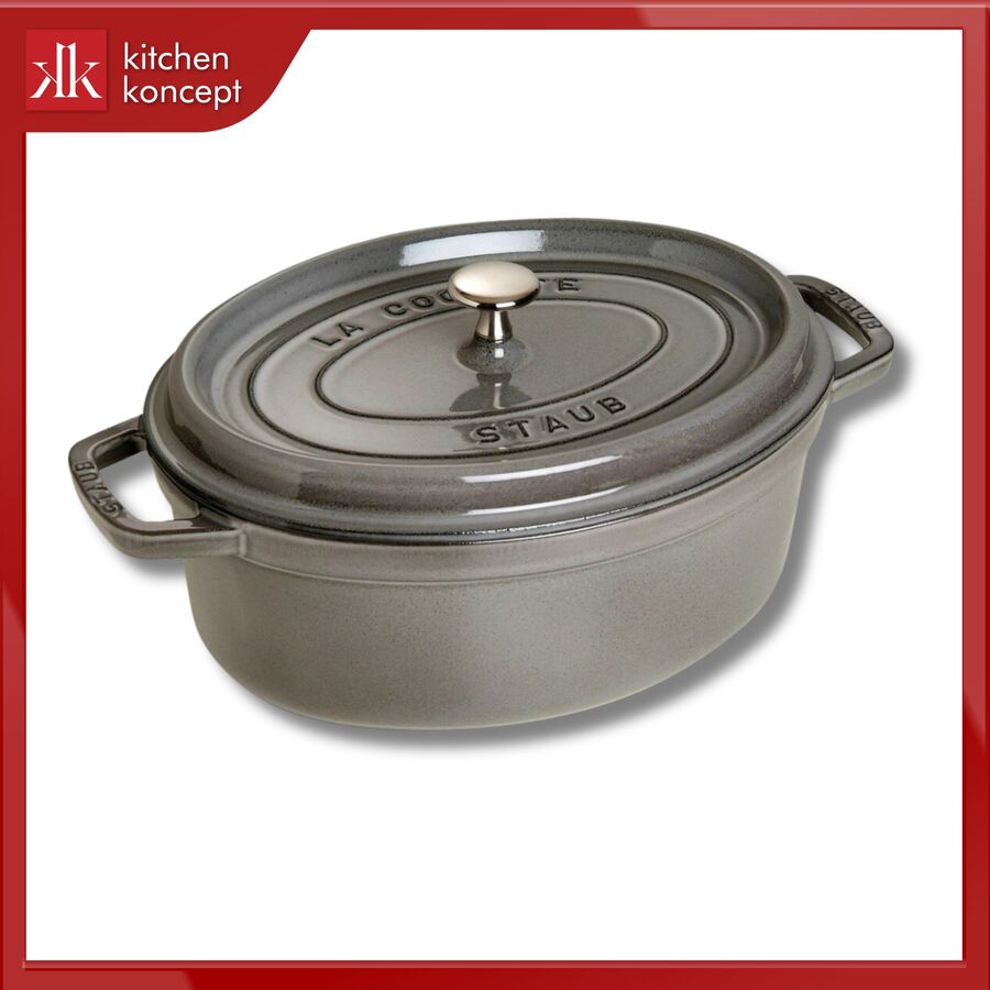 nồi gang oval STAUB màu xám chính hãng