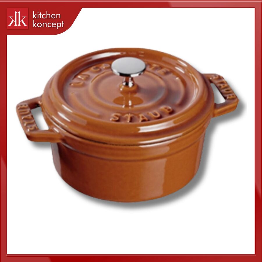 Nồi gang tròn STAUB màu nâu vàng