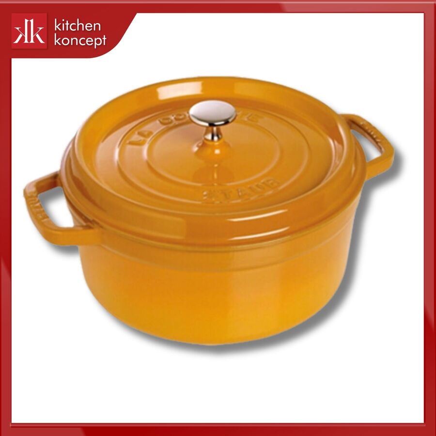 nồi gang tròn STAUB màu vàng