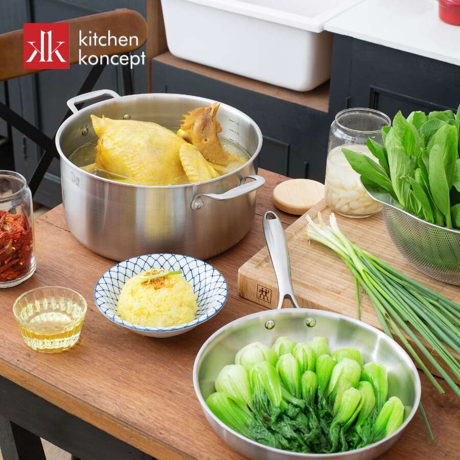 Nồi inox Durachefs có hai kích thước tiện lợi