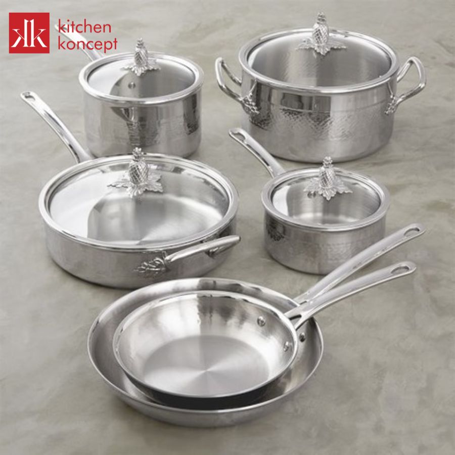 Nồi inox có độ bền cao, phù hợp với mọi loại bếp