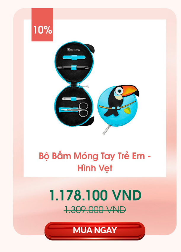 Bộ bấm móng tay trẻ em hình vẹt