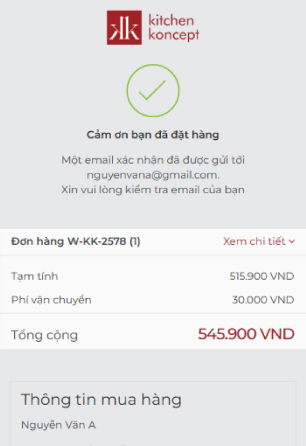 Hướng dẫn mua hàng online - Kitchen Koncept