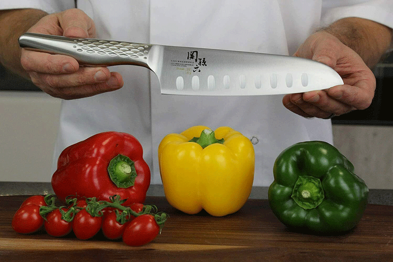 Dao nhà bếp Santoku Hollow