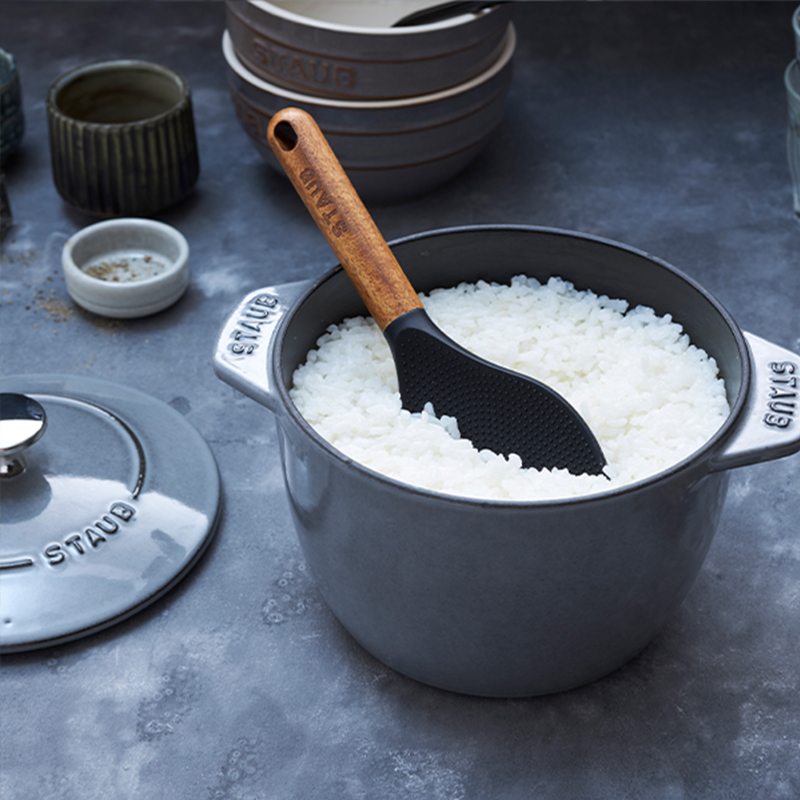 Staub - Muỗng múc cơm silicon màu đen - 22cm