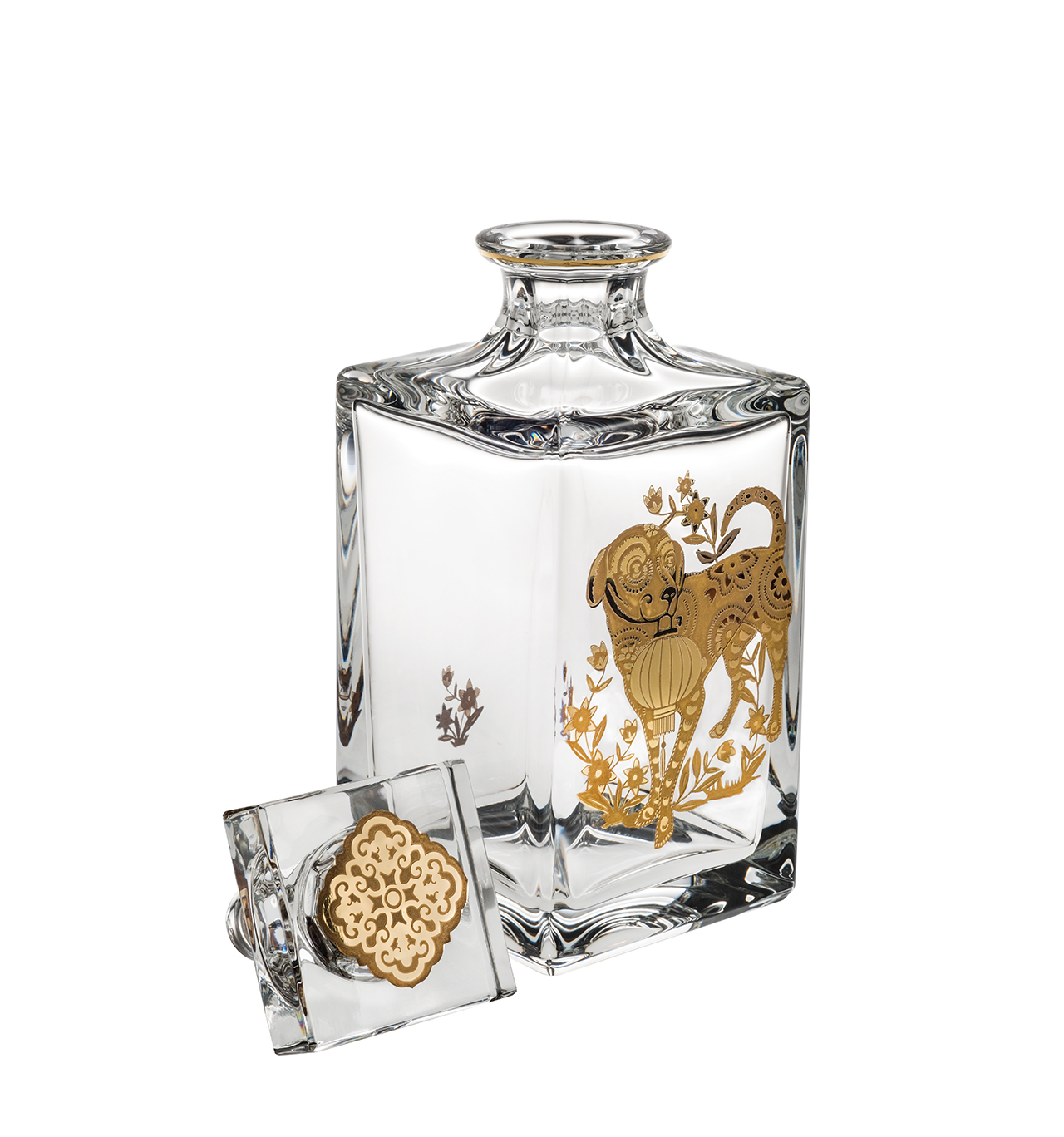 Vista Alegre - Decanter whisky Golden hình chó vàng - 9.5cm