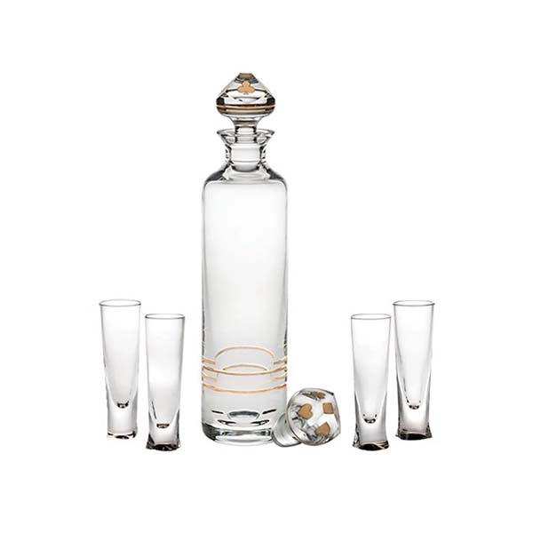 Vista Alegre - Bộ decante vodka  & 4 ly - 5 món - 39cm