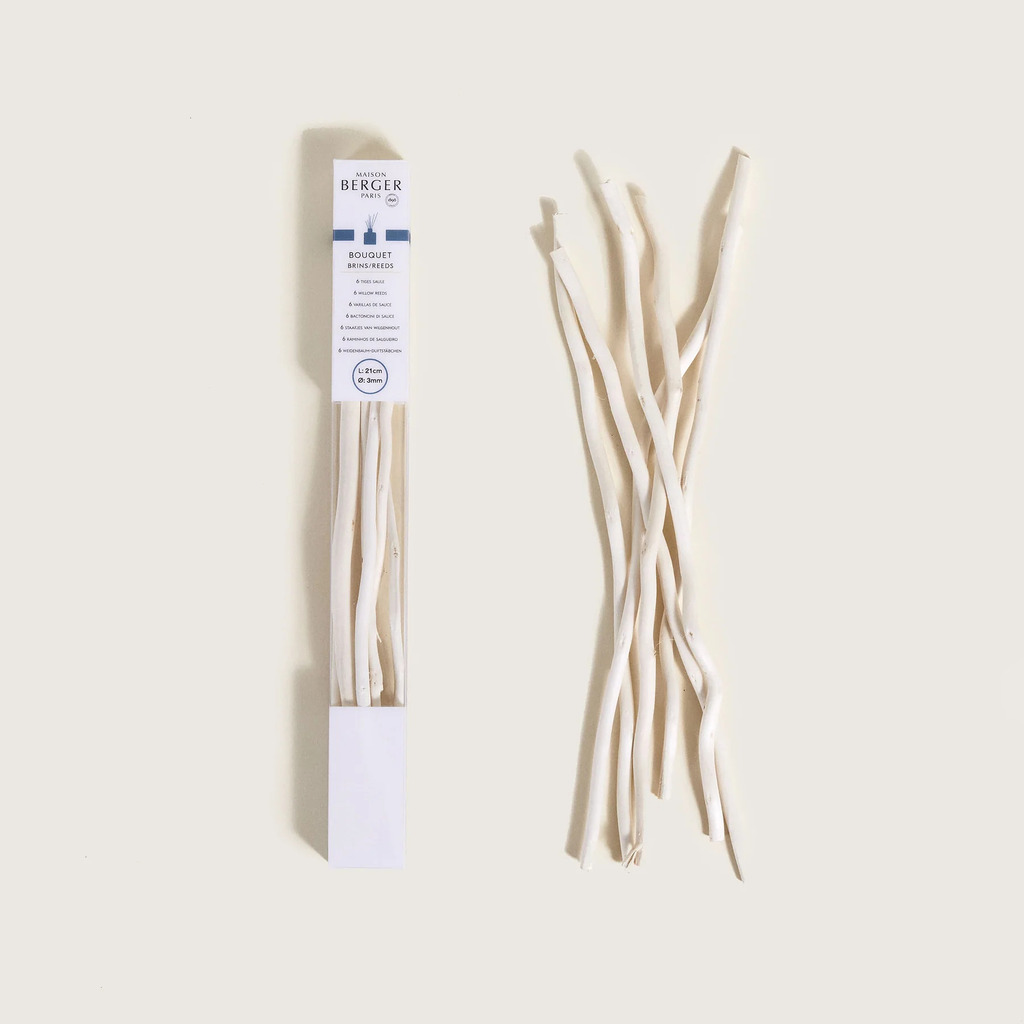 Maison Berger - Bộ que tán hương bằng gỗ liễu - 21cm - 6 cái