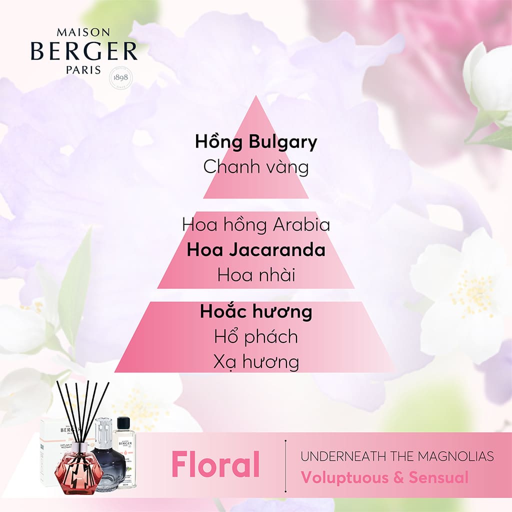 MAISON BERGER - Bộ lọ tinh dầu khuếch tán Plum Molecule - 200ml - 2 món