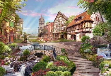 Tranh bích hoạ phong cảnh Châu Âu TBH124