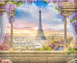 Tranh bích hoạ phong cảnh Châu Âu TBH138