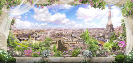 Tranh bích hoạ phong cảnh Châu Âu TBH145