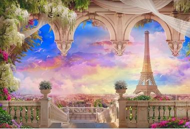 Tranh bích hoạ phong cảnh Châu Âu TBH34