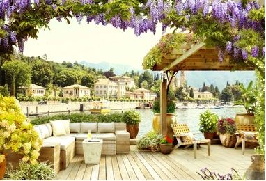 Tranh bích hoạ phong cảnh Châu Âu TBH44