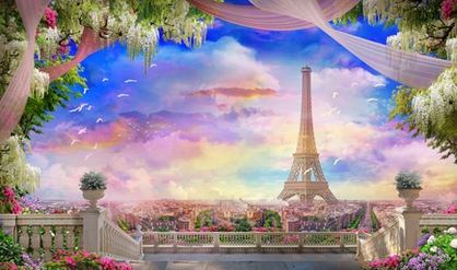 Tranh bích hoạ phong cảnh Châu Âu TBH54