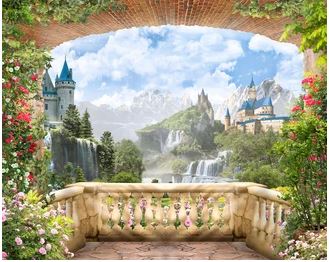 Tranh bích hoạ phong cảnh Châu Âu TBH70