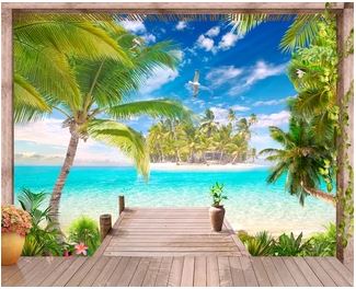 Tranh bích hoạ phong cảnh Châu Âu TBH72