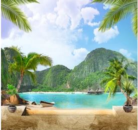 Tranh bích hoạ phong cảnh Châu Âu TBH89