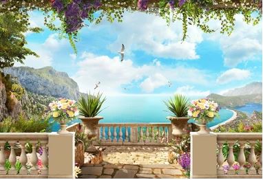 Tranh bích hoạ phong cảnh Châu Âu TBH93