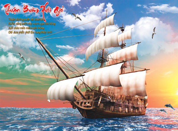 Tranh Thuận buồm xuôi gió - TTB01