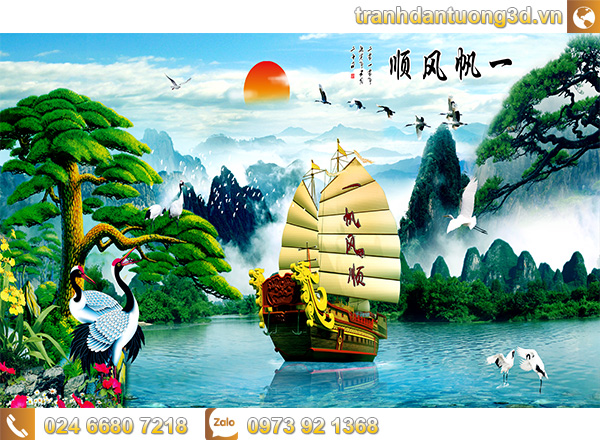 Tranh Thuận buồm xuôi gió - TTB08